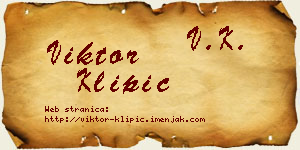Viktor Klipić vizit kartica